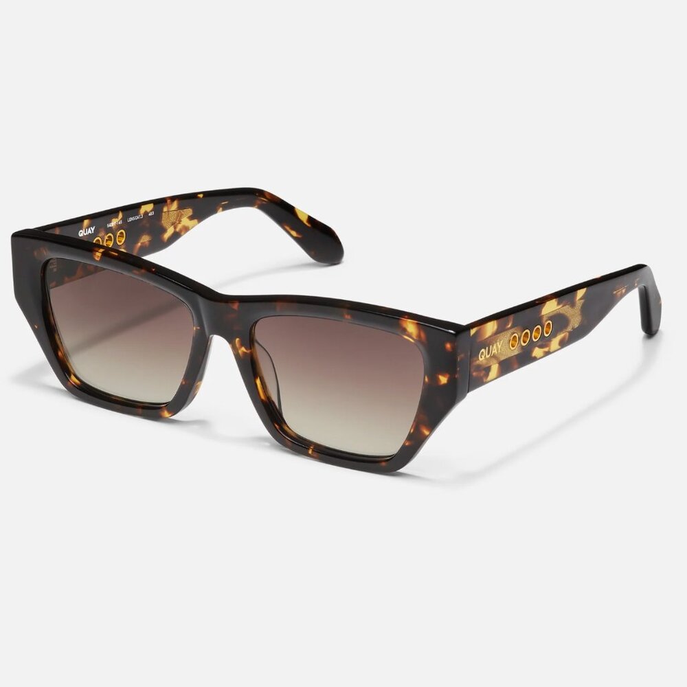 Quay Australia No Apologies Square Lens Sunglasses in Tortoise